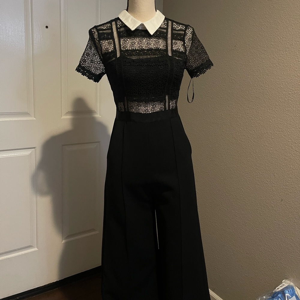 Self-Portrait black lace jumper